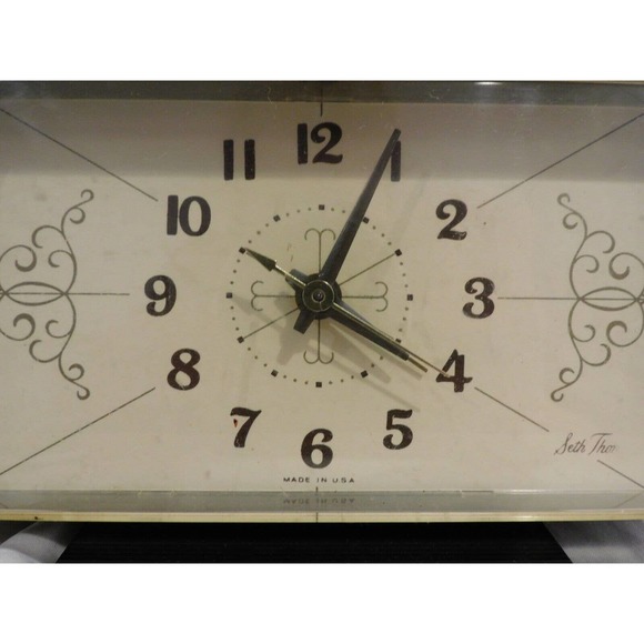 VINTAGE SETH THOMAS ELECTRIC ALARM CLOCK MADE IN THE USA WORKING CONDITION - Picture 7 of 7